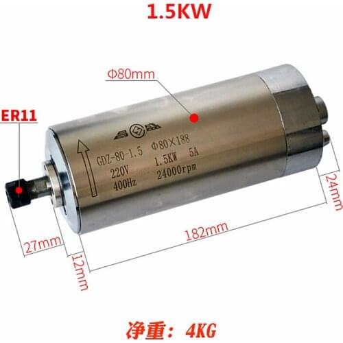 CNC Spindle Motor 800W 1.5KW 2.2KW 3.0KW Router Tools water cooled For Milling machine