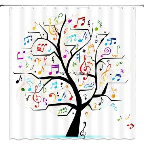 Trees Colorful Waterproof Polyester Shower Curtains Eco-friendly High Quality Bathroom Curtains Blind For The Bathroom