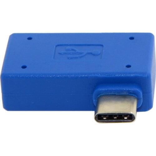 CYSM USB-C Type-C to USB 3.0 Female OTG Adapter Right Angled 90 Degree for Laptop & Cell Phone