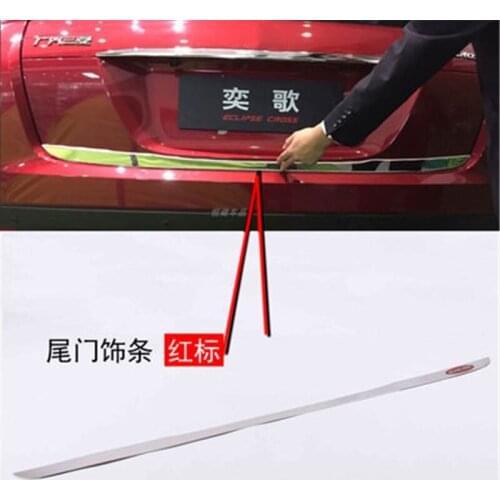 For Mitsubishi Eclipse Cross 2018-2019 high quality stainless steel Rear Trunk lid trim cover Trunk light bar Car Styling