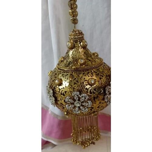 DOYUTIG Indian Style Womens Handmade Metal Clutches Classical Flower Rhinestones Evening Bags Lady Wedding Party Handbag F810