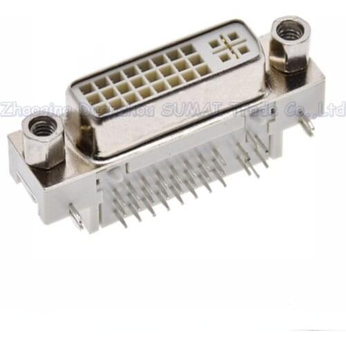 DVI24+5 female socket 90 degree with screws Computer monitor DVI interface