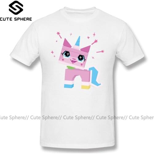 Unikitty T Shirt Unikitty T-Shirt Print Funny Tee Shirt Plus size Summer Man Short Sleeves 100 Cotton Tshirt