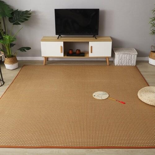 Summer Cool Rattan Tatami Mat Japanese Carpets For Living Room Bedroom Area Rugs Home Kid Customize Non-slip Mats Thick Rug Play