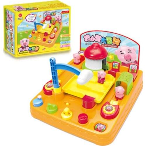 Little pig likes adventurous and interesting toys, level dynamic background music passes 4 sets of buttons