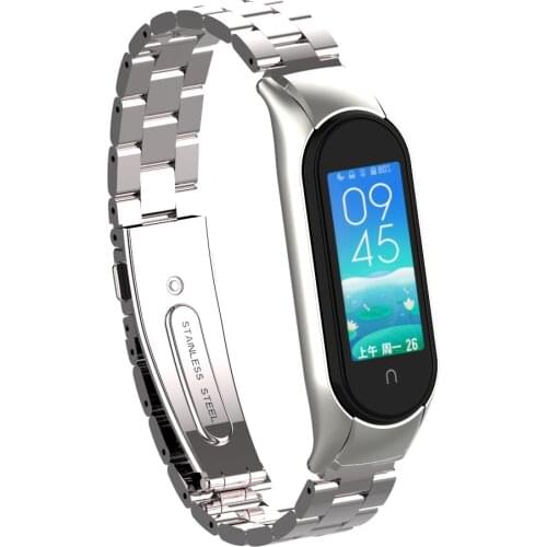 Metal Stainless Steel Strap For Xiaomi Mi Band 5 Bracelet Straps Mi Band 4 Leather/Metals Protector Miband 3 Wrist Strap Mi5