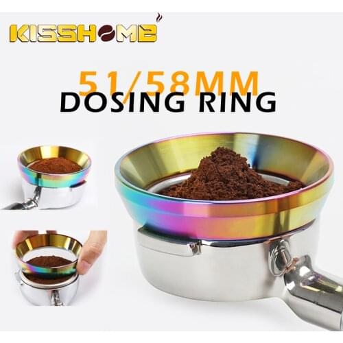 New 51/58MM Arrival Intelligent Dosing Ring for Brewing bowl Coffee powder for Espresso barista tool Profilter Coffee Tamper