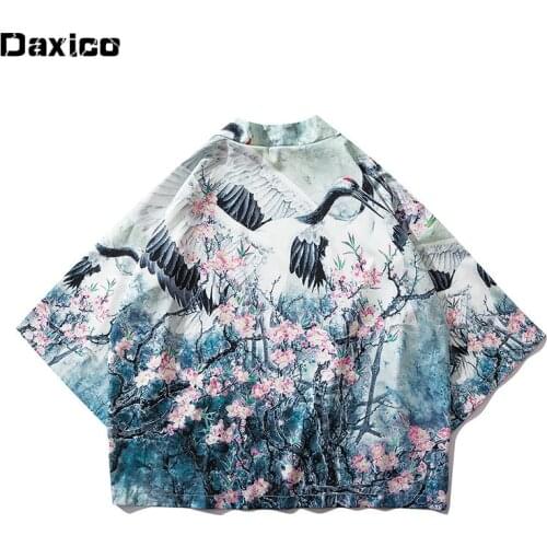 New Japanese Kimono Traditional Men Samurai Kimonos Streetwear Women Cardigan Japan Harajuku Anime Robe Anime Clothes