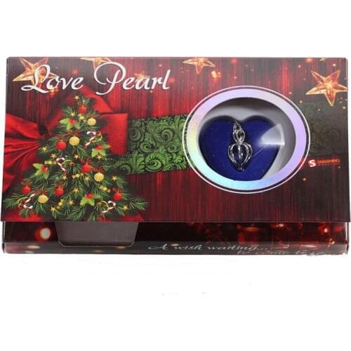 Freshwater Pearl Necklace Christmas Trees Styles Love Wish Pearls Love Heart Cage Holder Necklace Pearl Box Christmas GiftABH732