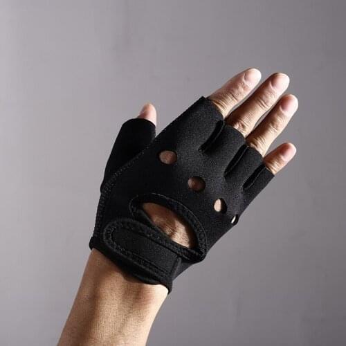 CHAOBA 1 Pair Men Women Gym Half Finger Sports Fitness Exercise Training Wrist Gloves Anti-slip Resistance Weightlifting Gloves