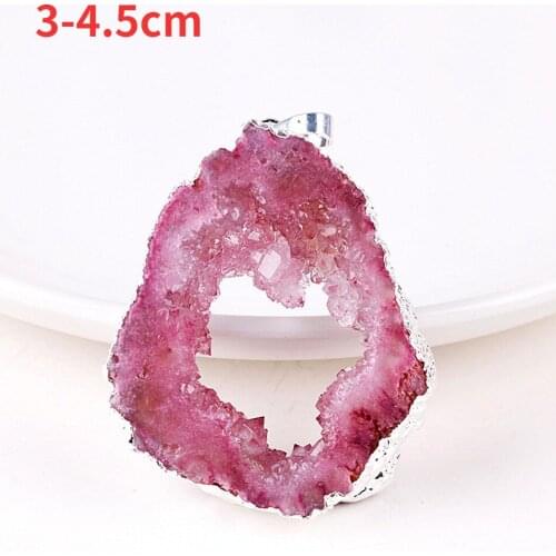 Multi-color optional natural crystal golden pendant Pendant chain stone pendant Jewelry necklace DIY sweater chain