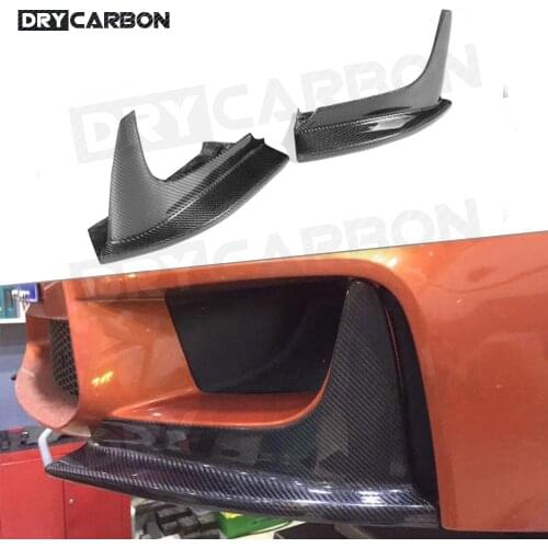2pcs Carbon Fiber Front Lip Bumpers Splitters Valance Flaps For BMW 1 Series E82 1M Coupe 2 Door 2011-2013 Front Splitters FRP