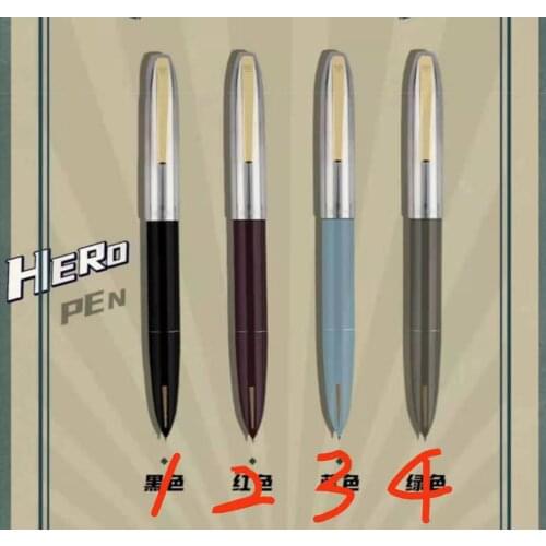 1pc New Vesion Hero A0503 Fountain Pen Arrow Mark Ink Pen F Nib Business Stationery Office school Writing Gift