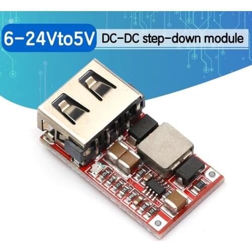 Fine 6-24V 12V/24V to 5V 3A CAR USB Charger Module DC Buck step down Converter 12v 5v power supply module