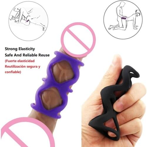 Silicone peni Ring For Men Adult Sex Toys For Couples Mesh Penis Sleeve Delayed Ejaculation Equipment Rooster Cock Ring
