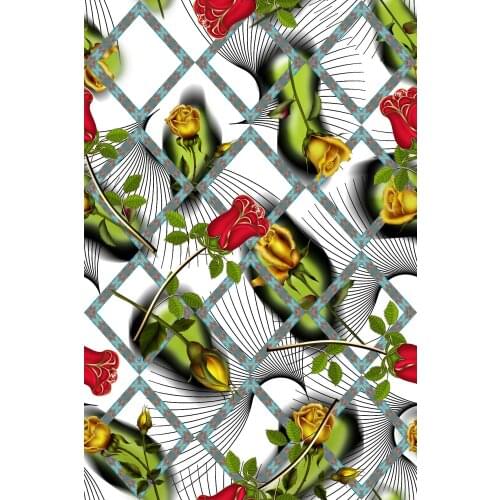 Spiral Floral Digital Printing Fabric Clothing Textile DIY Custom Fabric Variety Of Materials And Patterns