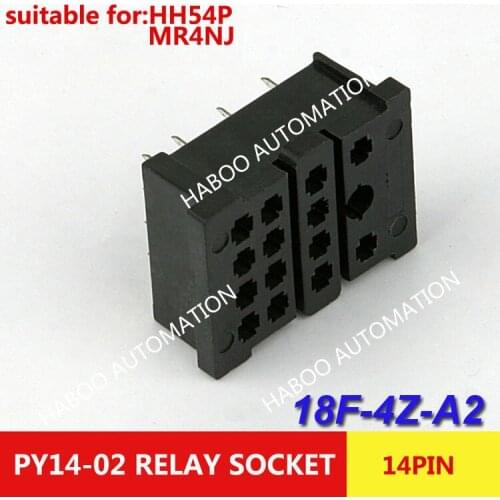 Smart socket 30pcs/lot Relay socket PY14-02 10A 300V plastic socket for relay pcb type switch socket 14pin 250V 7A