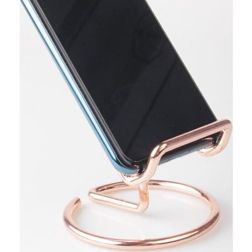 Universal Phone Stand Bracket Creative Smooth Surface Compact Lazy Desktop Metal Phone Tablet Holder