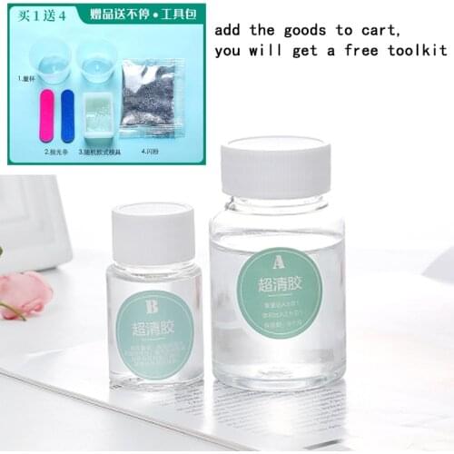 100g/set epoxy resin glue for jewelry making wood super crystal clear gallon free molds kit resina epoxi transparente epoxica