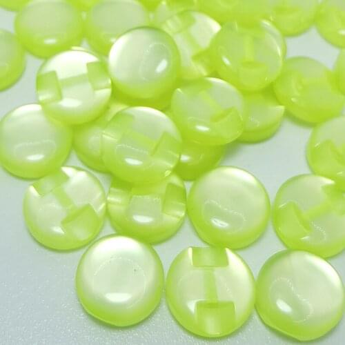 100Pcs 12mm Bright Green Transparent Resin buttons candy Eye cat buttons 1/2 inch sewing child clothes accessory