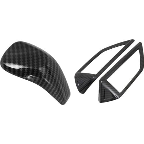 1x Car Gear Shift Knob Head Cover for Subaru Forester 2019 & 2x Center Air Condition Outlet Vent Trim Cover