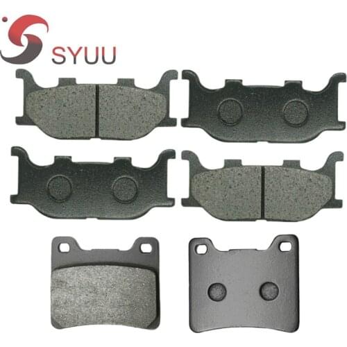 Motorcycle Front and Rear Brake Pads for YAMAHA XVS 1100 V-Star Custom / Classic / Silverado 1999-2007 Black Brake Disc Pad