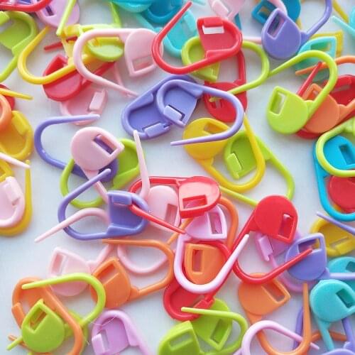 50Pcs Mixed Color Plastic Pins DIY Weaving Sewing Tools Accessory Sweater Mark Buckle Needle Knitting Accessories Yarn