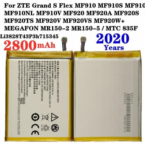 Li3820T43P3h715345 Phone Battery For ZTE Grand S Flex / MF 910S 910L 910NL 910V 920 920A 920S 920TS 920V 920VS 920W+ / MTC 835F