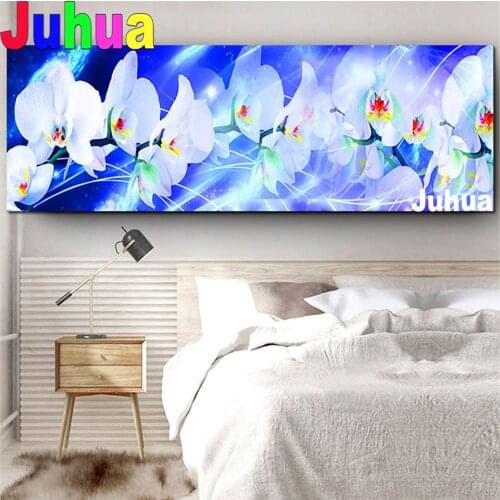 Blue Orchid 5d diy diamond painting Flower diamond embroidery 3d pictures full Square round drill Mosaic Diamond wall decor