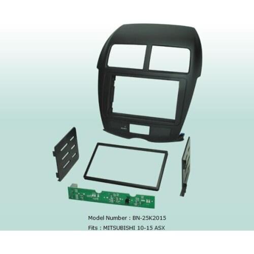 Car Fascias Double Din Audio Panel Frame Dash Kit For Mitsubishi Asx 2010 2011 2012 2013 2014 2015