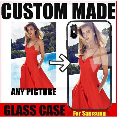 Custom Your Own Glass Phone Case Cover For Samsung Galaxy J7 J5 Pro A5 J4 Plus A2 J2 Prime Core Pro 2018 2017 2016 2015 A10E