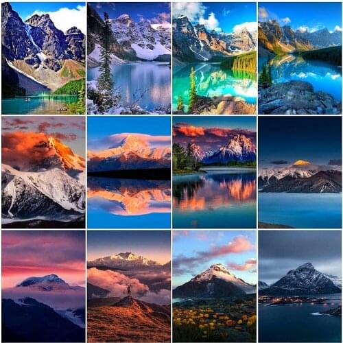 DIY Diamond Embroidery Scenery Picture Of Rhinestones 5D Diamond Painting Full Square Mountain Cross Stitch Wall Decor