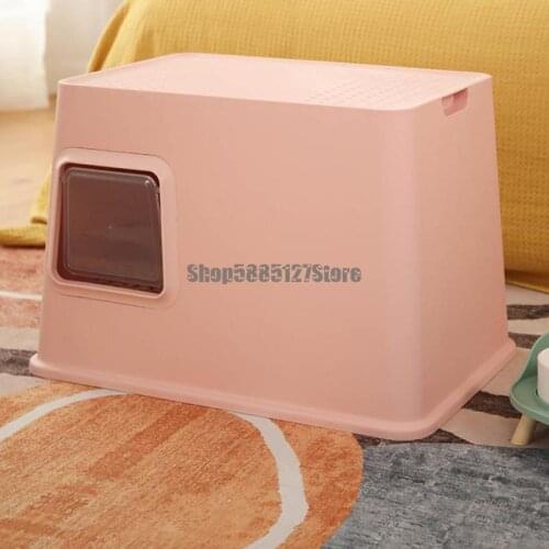 Long Channel Cat Litter Basin Fully Enclosed Large Cat Toilet Deodorization Cat Litter Basin Small Kitten Splash Proof Corridor