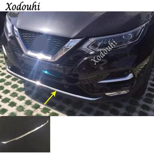 For Nissan Qashqai 2019 2020 Car Body ABS Chrome License Plate Trim Racing Grid Grill Grille Hoods Panel Frame Bumper 1pcs