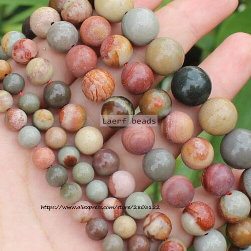 Smooth Natural Emperor Jasper/Ocean Jasper America Picture Round Beads, For DIY Jewelry Making !We provide mixed wholesale