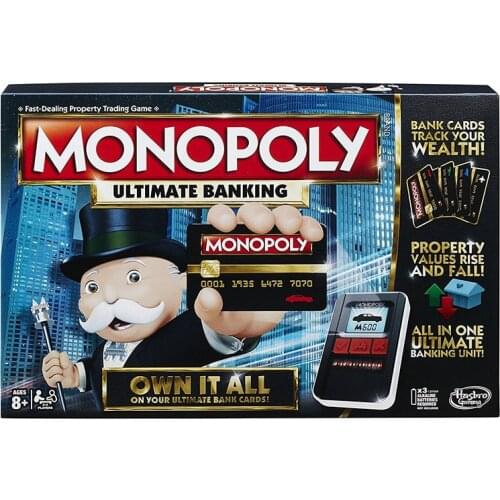 Hasbro Electronic Monopoly Game Adult Family Entertainment Gaming E-Banking Upgrade Strategy Board Games