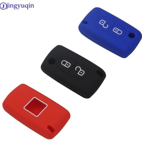 10x 2 Button Silicone Car Remote Key Fob Cover Case For Peugeot 308 207 307 807 For Citroen C3 Picasso C-Crosser C4 Dispatch C8