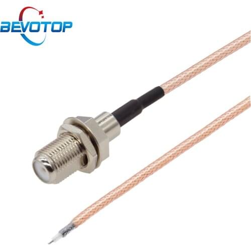 Single End F Female to PCB Solder Pigtail RG316 50ohm / RG179 75ohm Cable for 3G/4G Modem Router Open End PCB RF Coaxia Jumper