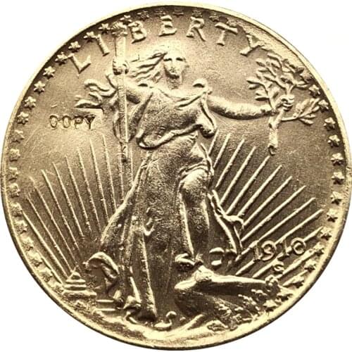 1910 $20 St. Gaudens Coin Copy Free shipping