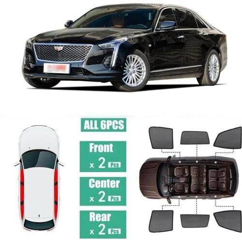 Side Windows Magnetic Sun Shade UV Protection Ray Blocking Mesh Visor Fit For Cadillac CT6 2016-2020
