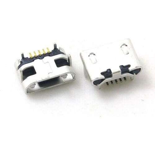 20pcs/lot Micro USB 5pin Jack Female Socket Connector OX Horn Type for Tail Charging Mobile Phone