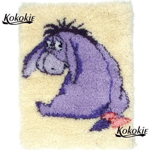 Cartoon diy latch hook rug kit canvas 3d printing vloerklee foamiran for needlework handwerken knoop crochet needle for carpet