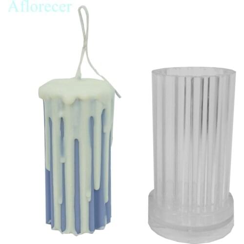 NEW DIY Handmade Acrylic Candle Mold Cylindrical Toothed Strip Mold Scented Candle model