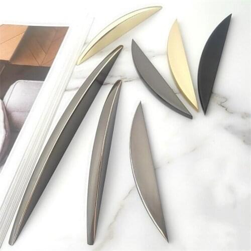 New Minimalist One-character Bar Zinc Alloy Handle Golden Wardrobe Drawer Cabinet Door Knob Handles Furniture Pulls