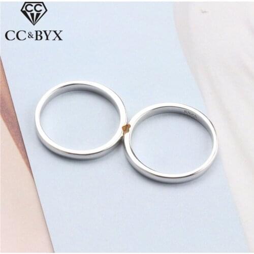 CC S925 Silver Rings For Women And Men Trendy Jewelry Heart Lover Couple Ring Bridal Wedding Accessories Drop Shipping CC1512