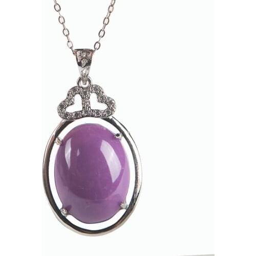 Genuine Phosphosiderite Purple Stone Women Lady Crystal Fashion Pendant