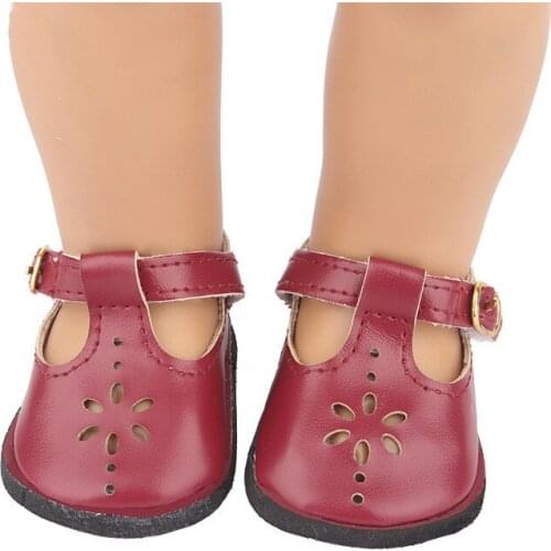 New Pattern Popular Flower Hole Shoes Fit 18 Inch American&43cm Baby New Born Doll Clothes Accessories,Girls Toys