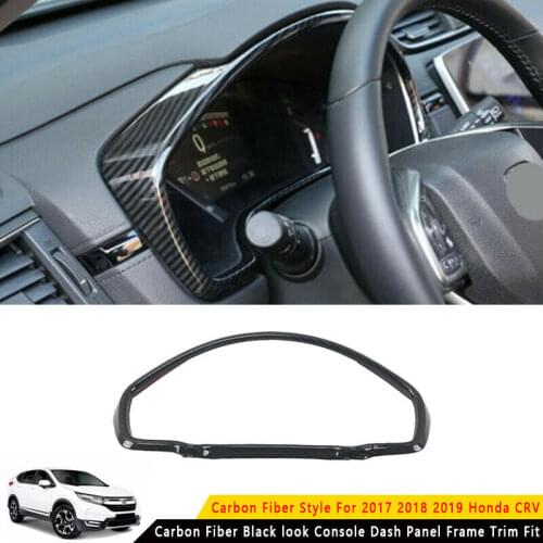 Carbon Fiber look Console Dash Panel Frame Trim Fit For Honda CRV CR-V 2017-2020 car accessories