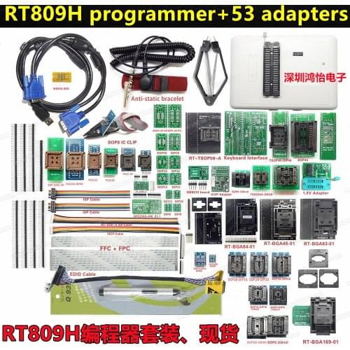 RT809H Programmer LCD computer car MCU mobile phone font burner High speed read and write complete set programmer