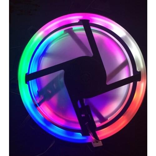 Flash LED Case Rainbow 120mm Fan Silent Sleeve Bearing 4pin 3pin Desktop PC Fans Computer Cooling Cooler CPU Coolers Radiators